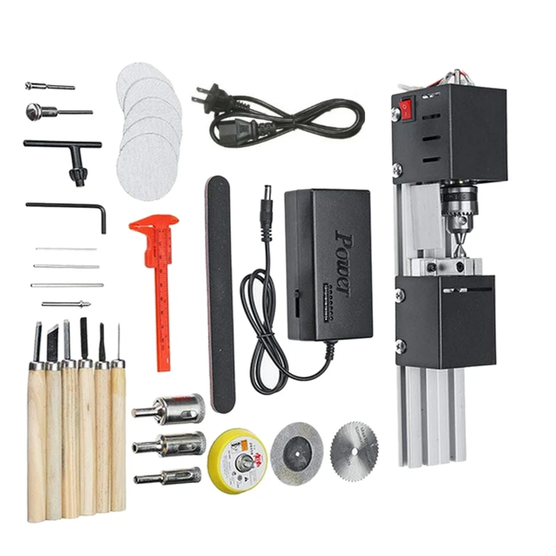 200W CNC Mini Lathe Machine Tool DIY Woodworking Wood Lathe Milling Machine Grinding Polishing Beads Drill Rotary Tool Set US Pl
200W CNC Mini Lathe Machine Tool DIY Woodworking Wood Lathe Milling Machine Grinding Polishing Beads Drill Rotary Tool Set US Pl