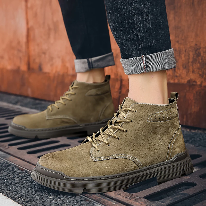 MOOREGOOD Brand 2020 Spring and Autumn The New Ankle boots Comfortable Fashion High help Men's Boots Antiskid Waterproof Boots
MOOREGOOD Brand 2020 Spring and Autumn The New Ankle boots Comfortable Fashion High help Men's Boots Antiskid Waterproof Boots