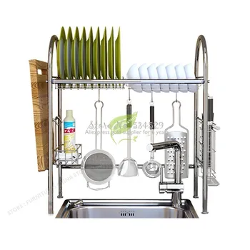 Kitchen Organizer and Storage Sink Drying Rack Does Not Rust Wall Hooks for Pots Pans Storage Shelf Rack Pan Dish Rack
Kitchen Organizer and Storage Sink Drying Rack Does Not Rust Wall Hooks for Pots Pans Storage Shelf Rack Pan Dish Rack