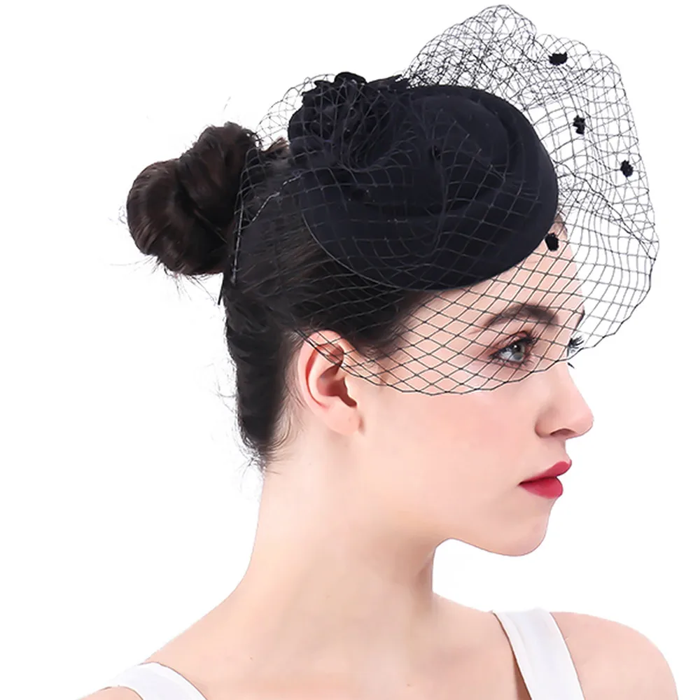 Classical Women Mesh Millinery Black Veils Fascinator Headwear Wedding Bridal Party Show Hair Accessories Cocktail Hat SYF343
Classical Women Mesh Millinery Black Veils Fascinator Headwear Wedding Bridal Party Show Hair Accessories Cocktail Hat SYF343