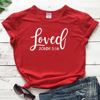 Loved Letter Print Women Shirts Christian Jesus Grace Casual T-shirt Valentine Girl Aesthetic Tees Cotton Ulzzang Tops Drop Ship 
Loved Letter Print Women Shirts Christian Jesus Grace Casual T-shirt Valentine Girl Aesthetic Tees Cotton Ulzzang Tops Drop Ship