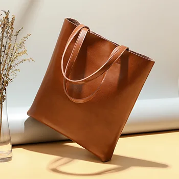 2020 Autumn and Winter New Style WOMEN'S Cow Leather Bag Fashion WOMEN'S Leather Bag Simple Tote Bag Large Capacity Shopping Bag
2020 Autumn and Winter New Style WOMEN'S Cow Leather Bag Fashion WOMEN'S Leather Bag Simple Tote Bag Large Capacity Shopping Bag