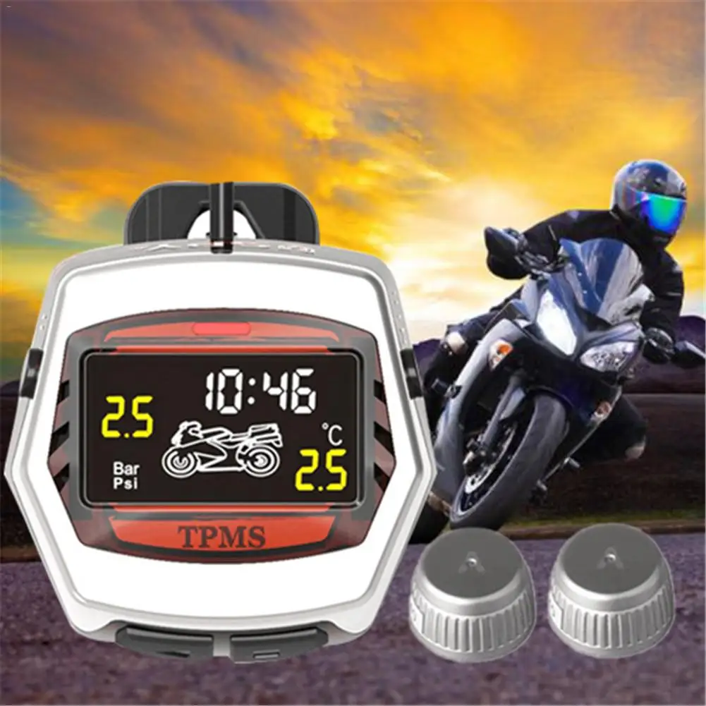Motorcycle TPMS Tire Pressure Monitoring System HD Digital LCD Display Auto Alarm System Waterproof Wireless 2 External Sensor
Motorcycle TPMS Tire Pressure Monitoring System HD Digital LCD Display Auto Alarm System Waterproof Wireless 2 External Sensor