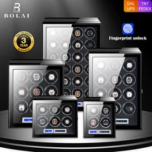 Fingerprint Unlock Watch Winder Luxury Brand Automatic Watch Box with LCD Touch Screen Wooden Watches Storage Safe Box Case Fingerprint Unlock Watch Winder Luxury Brand Automatic Watch Box with LCD Touch Screen Wooden Watches Storage Safe Box Case