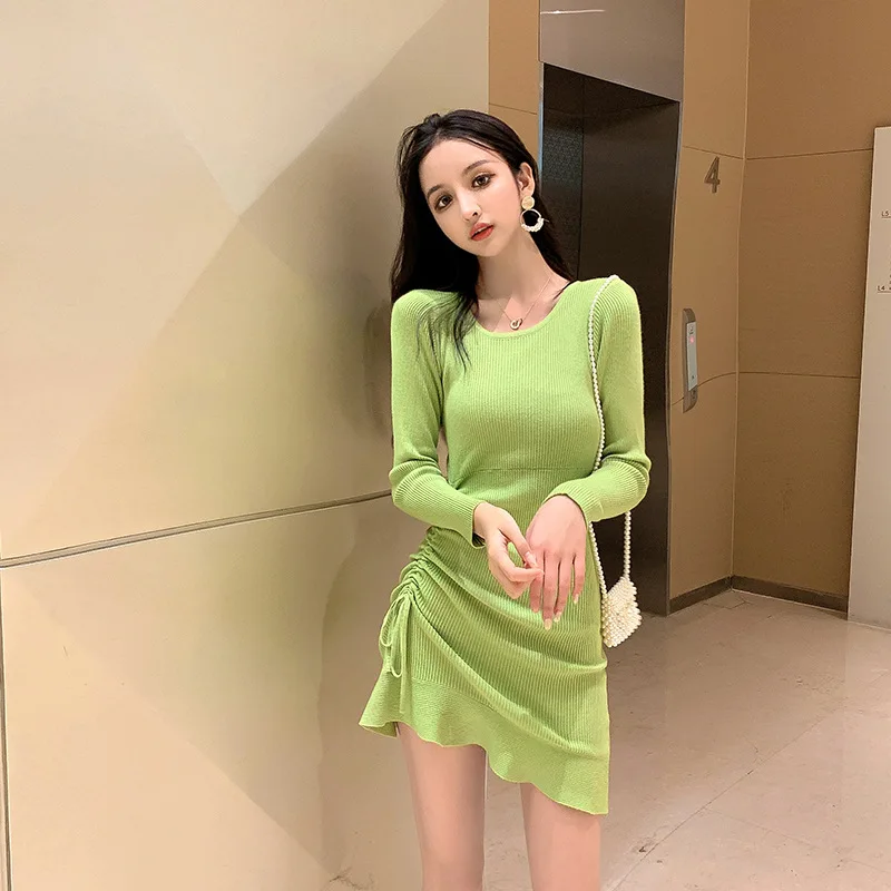 Avocado Green Dress 2019 Autumn And Winter New Style Korean-style Waist Hugging Slimming Drawstring Short-height Knitted T-shirt
Avocado Green Dress 2019 Autumn And Winter New Style Korean-style Waist Hugging Slimming Drawstring Short-height Knitted T-shirt
