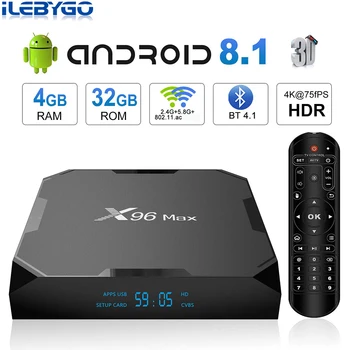 2pcs/lot X96 MAX Android 8.1 TV BOX Amlogic S905X2 LPDDR4 2G 16G Quad Core 2.4G+5G Dual Wifi Bluetooth 1000M 4K HD Media Player
2pcs/lot X96 MAX Android 8.1 TV BOX Amlogic S905X2 LPDDR4 2G 16G Quad Core 2.4G+5G Dual Wifi Bluetooth 1000M 4K HD Media Player