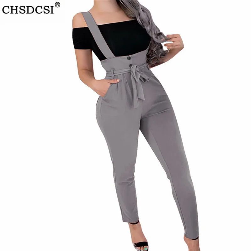 CHSDCSI 2020 New Women Pencil Pants Streetwear Long Overalls Bandage Button Pockets High Waist Shoulder Straps Bodycon Trousers
CHSDCSI 2020 New Women Pencil Pants Streetwear Long Overalls Bandage Button Pockets High Waist Shoulder Straps Bodycon Trousers