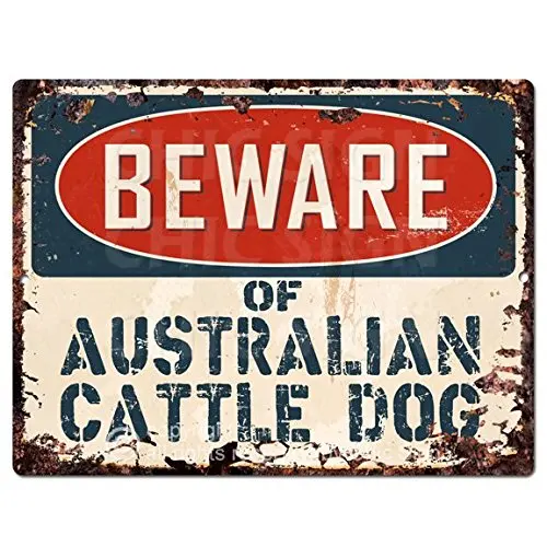 Beware of AUSTRALIAN CATTLE DOG Chic Sign Vintage Retro Rustic 8"x 12" Metal Plate Store Home Room Wall Decor Gift
Beware of AUSTRALIAN CATTLE DOG Chic Sign Vintage Retro Rustic 8"x 12" Metal Plate Store Home Room Wall Decor Gift