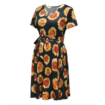 Fashion Women maternity dresses Cotton O-neck A-Line Short sleeve Pregnant Maternity Dress Flower Four Seasons Free shipping H4 
Fashion Women maternity dresses Cotton O-neck A-Line Short sleeve Pregnant Maternity Dress Flower Four Seasons Free shipping H4