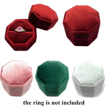 Octagon Velvet Ring Bearer Box - Premium Gorgeous Vintage Single Ring Display Holder with Detachable Lid For Proposal Wedding
Octagon Velvet Ring Bearer Box - Premium Gorgeous Vintage Single Ring Display Holder with Detachable Lid For Proposal Wedding