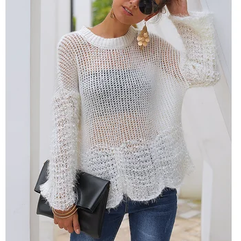 Elegant Sweater Women 2019 Casual Fashion Loose See Through Women Sweaters and Pullovers Cute Pink White Jumper Sueter Mujer
Elegant Sweater Women 2019 Casual Fashion Loose See Through Women Sweaters and Pullovers Cute Pink White Jumper Sueter Mujer