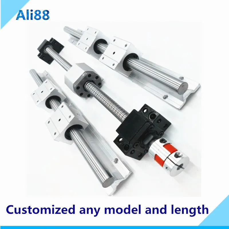 Набор направляющих SBR20 400/450 мм + шариковый винт SFU1605 RM1605 BK/BF12 Корпус гайки муфты для