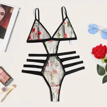 New Women Embroidery Flower Sleepwear Underwear Backless Lingerie Jumpsuit Bra Hollow Thong Set Lingerie Sleepwear Bra Briefs
New Women Embroidery Flower Sleepwear Underwear Backless Lingerie Jumpsuit Bra Hollow Thong Set Lingerie Sleepwear Bra Briefs