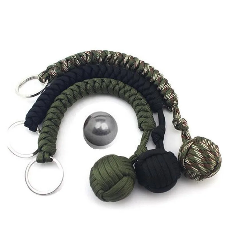 24cm 7-core Outdoor Equipment Parachute Cord Rope Keychain Key Chain With Self-defense Steel Ball Wild Survival
24cm 7-core Outdoor Equipment Parachute Cord Rope Keychain Key Chain With Self-defense Steel Ball Wild Survival