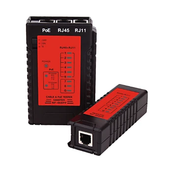 New NF-468PF Network Cable Tester RJ45 RJ11 PoE Switch Tester for Ethernet LAN Cable Landline Phone Wire Testing Tool
New NF-468PF Network Cable Tester RJ45 RJ11 PoE Switch Tester for Ethernet LAN Cable Landline Phone Wire Testing Tool