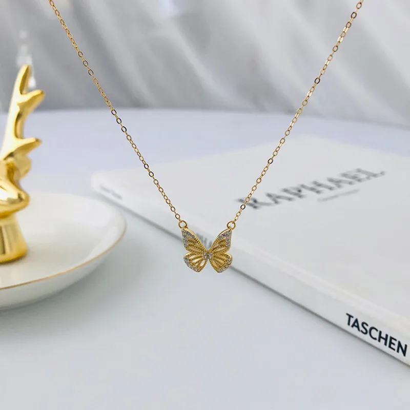 Gold Butterfly Pendants Necklaces Silver 925 Jewelry 925 Sterling Silver Necklaces For WomenTrendy Joyeria Collar Plata De Ley 
Gold Butterfly Pendants Necklaces Silver 925 Jewelry 925 Sterling Silver Necklaces For WomenTrendy Joyeria Collar Plata De Ley