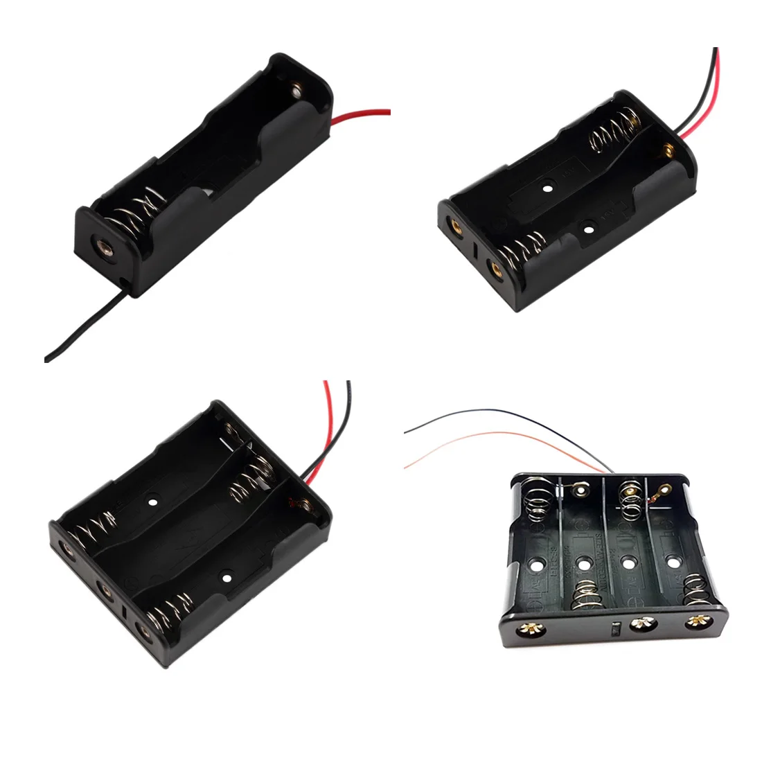 1PC Battery Holder Battery Case For 1/2/3/4 Pcs AA 1.5V Dry Battery Storage Box Long Cable Battery Clip Connector Buckle
1PC Battery Holder Battery Case For 1/2/3/4 Pcs AA 1.5V Dry Battery Storage Box Long Cable Battery Clip Connector Buckle