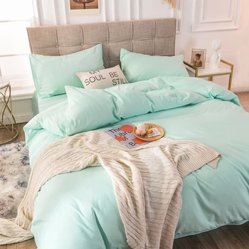 Brushed Denim Solid Color Quilt Cover White Bed Sheet Three-Piece Bedding
Brushed Denim Solid Color Quilt Cover White Bed Sheet Three-Piece Bedding