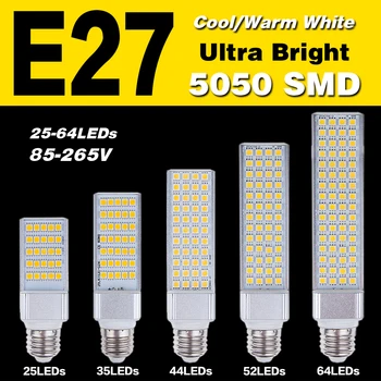 

E27 LED Bulbs 9W/11W/13W 25pcs/35pcsCorn Bulb Lamp Light SMD 5050 Spotlight 180 Degree AC 85-265V Horizontal Plug Light