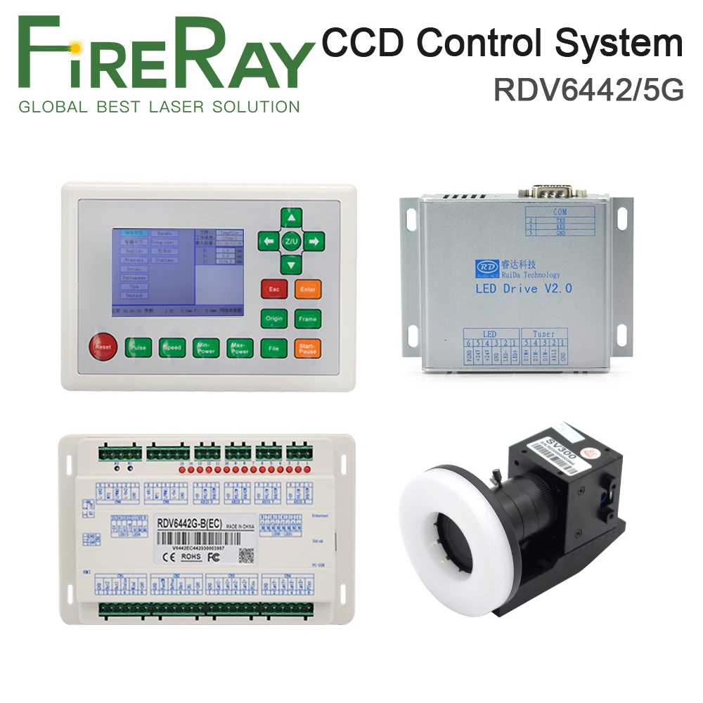 Ruida RDV6442G CCD and RDV6445G CCD Visual Co2 Laser Controller System use for Laser Cutting Engraving Machine
Ruida RDV6442G CCD and RDV6445G CCD Visual Co2 Laser Controller System use for Laser Cutting Engraving Machine