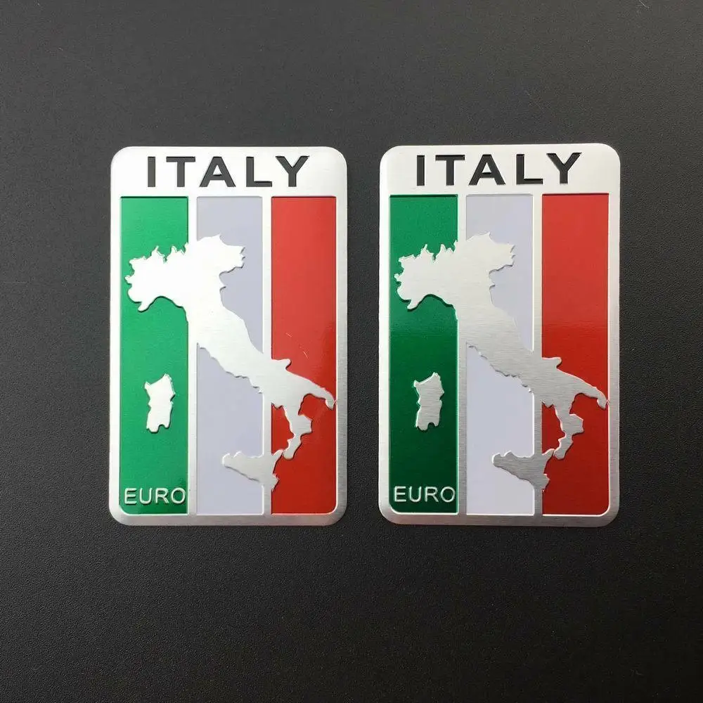 Фото 2 шт. с флагом Италии Авто багажника сторона крышки Бензобак эмблема значок