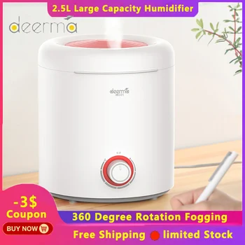Original 01 Deerma 2.5L Air Humidifier Mute Ultrasonic Aroma Diffuser Household Mist Maker Fogger Purifying For Office Home
Original 01 Deerma 2.5L Air Humidifier Mute Ultrasonic Aroma Diffuser Household Mist Maker Fogger Purifying For Office Home