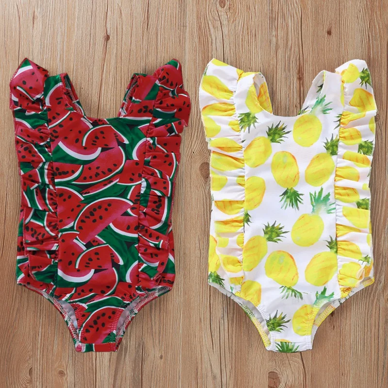 Swimwear Baby Girls Cute Pineapple Watermelon Print Ruffles Sleeveless Bodysuit Swimsuit s
Swimwear Baby Girls Cute Pineapple Watermelon Print Ruffles Sleeveless Bodysuit Swimsuit s