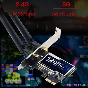Bluetooth 4.0 Support For Windows 7 8 10 WIFI Network Card PCI Express Adapter Dual Band High Performance 1200Mbps PCI E
Bluetooth 4.0 Support For Windows 7 8 10 WIFI Network Card PCI Express Adapter Dual Band High Performance 1200Mbps PCI E
