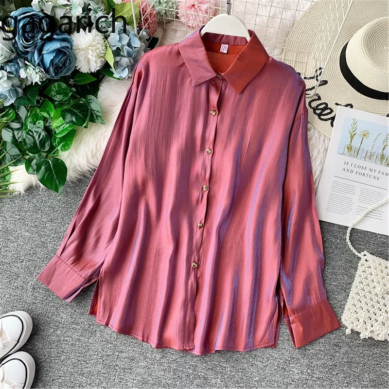 Gagarich Shirts Women Early Autumn 2019 Fashion Solid Loose Long Sleeve Smooth Clothing Street Wear Female Casual Blouse
Gagarich Shirts Women Early Autumn 2019 Fashion Solid Loose Long Sleeve Smooth Clothing Street Wear Female Casual Blouse