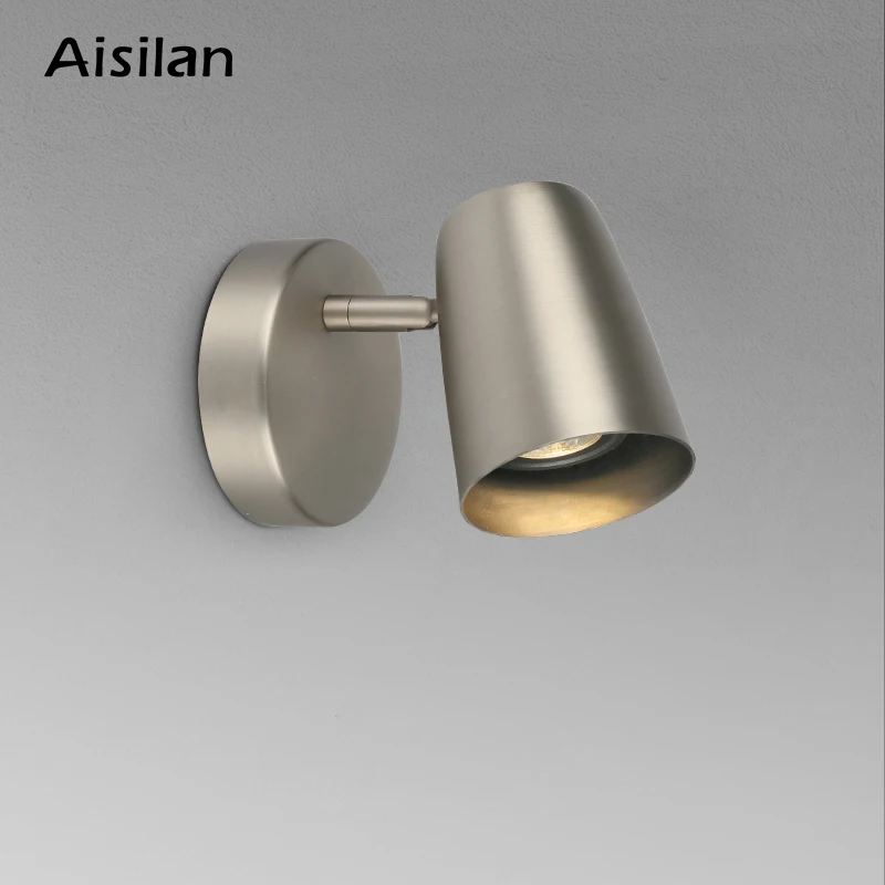 

Aisilan LED Wall Lamp 5W Replaceable GU10 Blub Modern Style Wall Light Adjustable Angle Wall Sconce for Bedside Living room