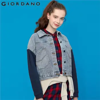 Giordano Women Jackets 100% Cotton Knitted Fabric Collage Denim Jacket Turn Down Collar Patch Pockets Jaqueta Feminina 93379680
Giordano Women Jackets 100% Cotton Knitted Fabric Collage Denim Jacket Turn Down Collar Patch Pockets Jaqueta Feminina 93379680