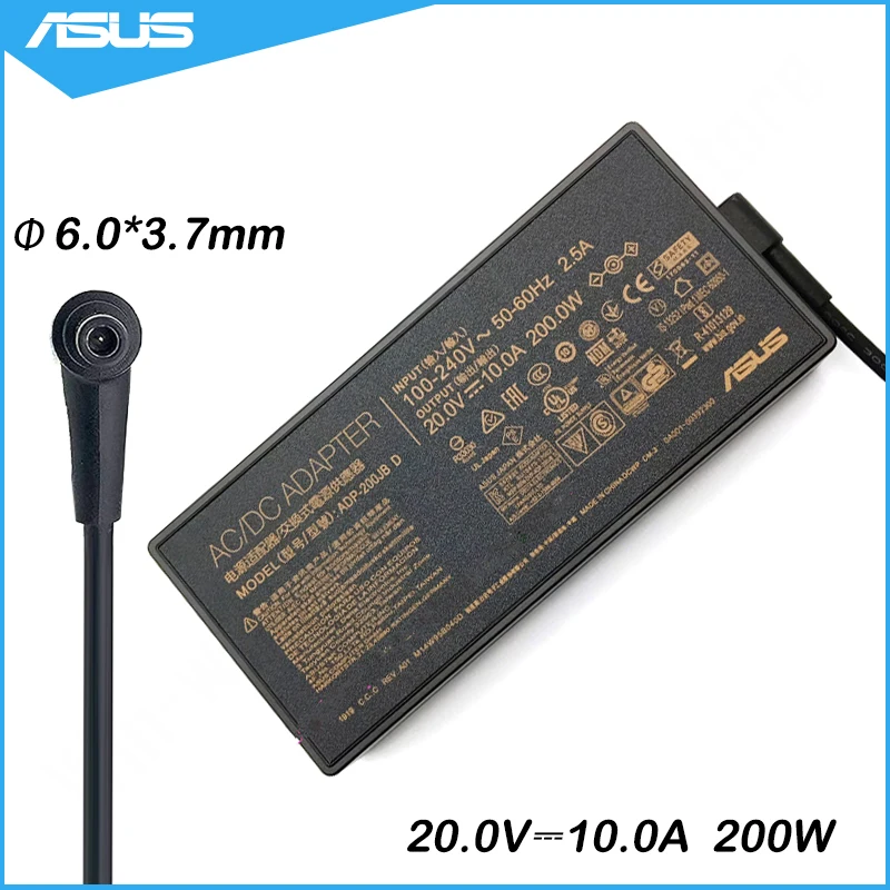Laptop Charger 20V 10.0A 200W 6.0X3.7mm ADP-200JB D AC Adapter Power For Asus G15 F15 F17 GA503 GA503Q FX516PR FA506QR Chargeur
Laptop Charger 20V 10.0A 200W 6.0X3.7mm ADP-200JB D AC Adapter Power For Asus G15 F15 F17 GA503 GA503Q FX516PR FA506QR Chargeur