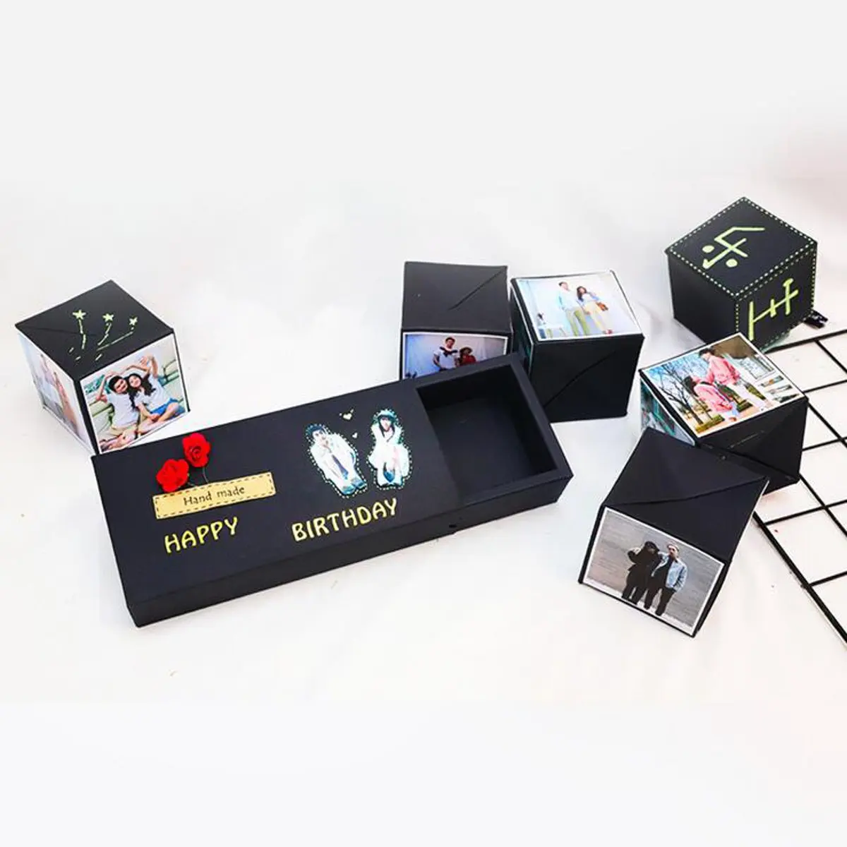diy surprise explosion gift box set memory photo