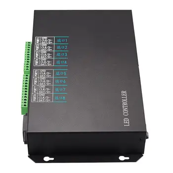 H801RS;8 ports artnet/DMX to SPI LED pixel controller;supports Madrix software,LAN synchrony,SD card,DMX512 console
H801RS;8 ports artnet/DMX to SPI LED pixel controller;supports Madrix software,LAN synchrony,SD card,DMX512 console