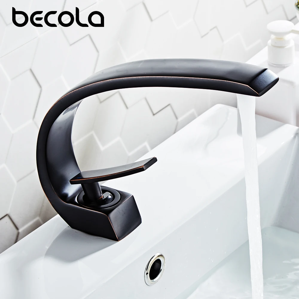 

BECOLA New Bathroom Basin Mixer Tap Brass Chrome Faucet Brush Nickel Sink Faucet Taps Vanity Hot Cold Water Bathroom Faucets