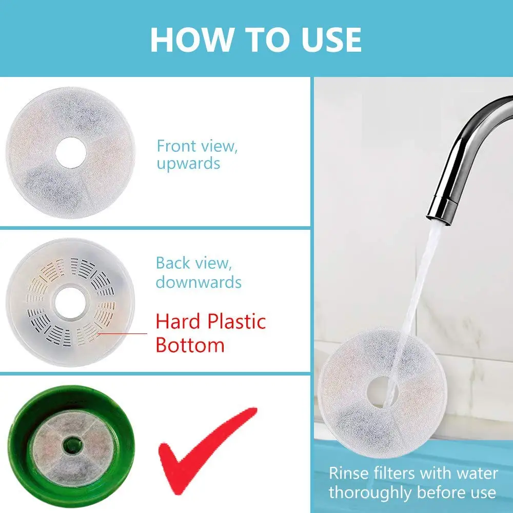 6 Pack Filters Compatible with Catit Flower Filter & Catit Design Senses - Triple Action Water Softening Filter Repla
6 Pack Filters Compatible with Catit Flower Filter & Catit Design Senses - Triple Action Water Softening Filter Repla