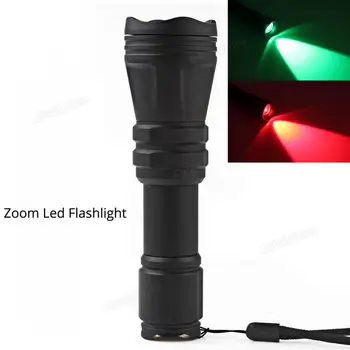 B168 Convex Lens Zoom Flashlight LED Torch Waterproof zoomable Hunting Flashlight Red / Green Light
B168 Convex Lens Zoom Flashlight LED Torch Waterproof zoomable Hunting Flashlight Red / Green Light