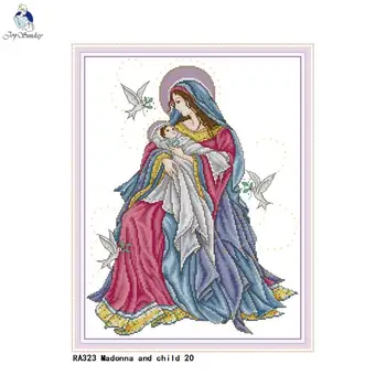 Needlework,DIY Hand Cross stitch,Sets For Embroidery kits,Precise Printed Madonna and child Patterns Counted Cross-Stitching
Needlework,DIY Hand Cross stitch,Sets For Embroidery kits,Precise Printed Madonna and child Patterns Counted Cross-Stitching