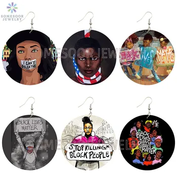 SOMESOOR Black Lives Dreams Futures Matters Wooden Drop Earrings Melanin Poppin I Can‘t Breath Designs Jewelry For Women Gifts
SOMESOOR Black Lives Dreams Futures Matters Wooden Drop Earrings Melanin Poppin I Can‘t Breath Designs Jewelry For Women Gifts