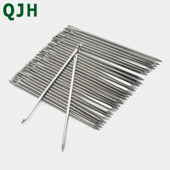 

3Sizes 4.8cm 5.8cm 7cm leather sewing needle Stainless Steel Handy Needles Canvas Leather Sewing Stitching Tool