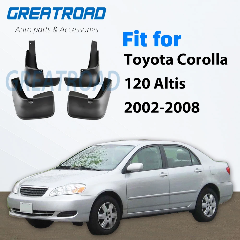 

Molded Mud Flaps For Toyota Corolla 120 Altis 2002-2008 Sedan Mudflaps Splash Guards Mud Flap Mudguards 2003 2004 2005 2006 2007