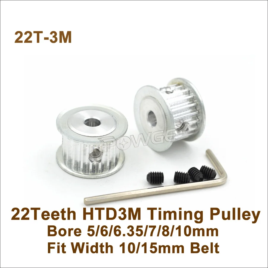 POWGE 22 Teeth 3M Timing Pulley Bore 5/6/6.35/7/8/10mm Fit W=10/15mm 3M Belt 22T 22Teeth HTD3M Synchronous Belt Pulley 22-3M AF
POWGE 22 Teeth 3M Timing Pulley Bore 5/6/6.35/7/8/10mm Fit W=10/15mm 3M Belt 22T 22Teeth HTD3M Synchronous Belt Pulley 22-3M AF