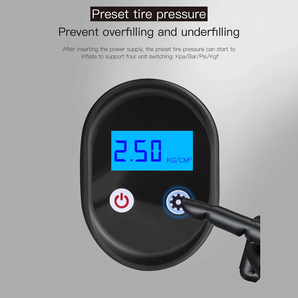 Hot Portable Digital Cordless 2000mAh 12V AC DC Electric Tire Air Pump Mini Air Compressor Inflator with LED Light
Hot Portable Digital Cordless 2000mAh 12V AC DC Electric Tire Air Pump Mini Air Compressor Inflator with LED Light