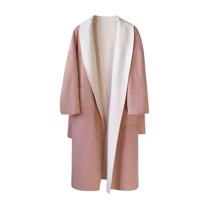 Fall 2019 Super Fire Double-sided Double-color Nightgown Double-sided Cashmere Overcoat Wool Coat Turn-down Collar Long Coat
Fall 2019 Super Fire Double-sided Double-color Nightgown Double-sided Cashmere Overcoat Wool Coat Turn-down Collar Long Coat