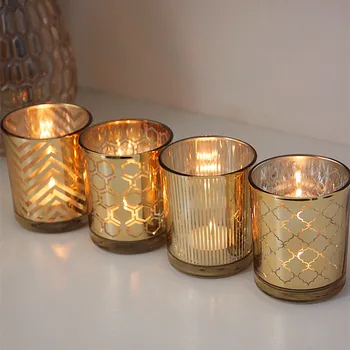 Gold Candle Holders Wedding Decorative 4PCS Cup Glass Set Candlestick Candlelight Dinner Bar Table Centerpiece Decoration FC025
Gold Candle Holders Wedding Decorative 4PCS Cup Glass Set Candlestick Candlelight Dinner Bar Table Centerpiece Decoration FC025