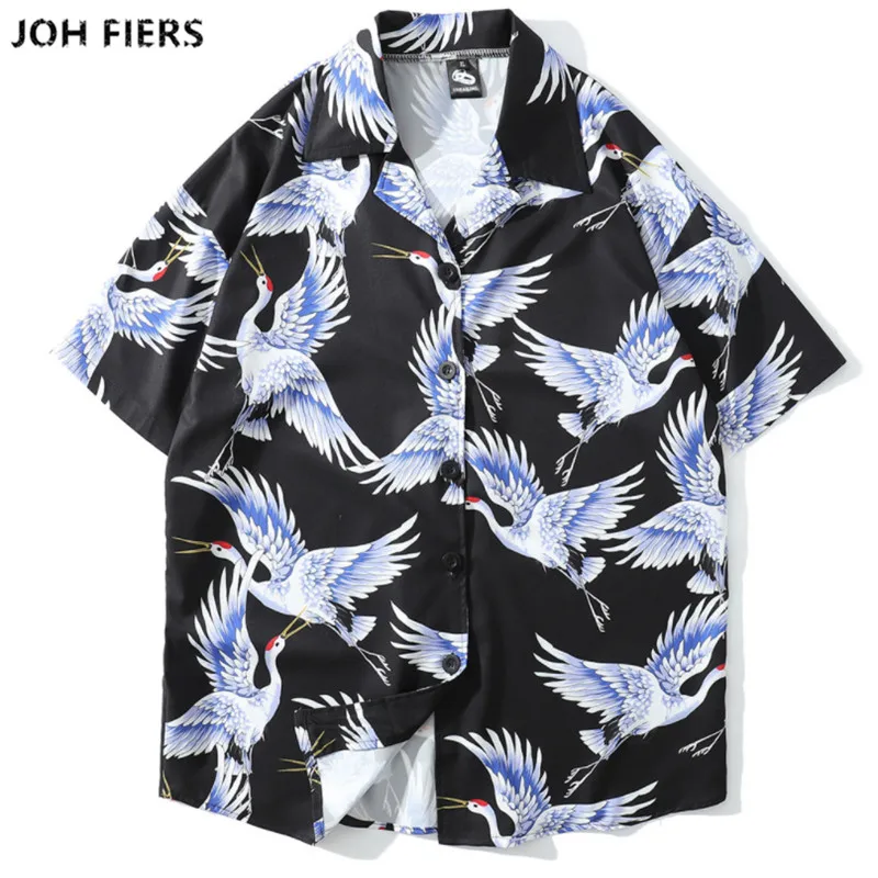 Red-crowned crane Printed Shirts Men Summer Short Sleeve High Quality Shirts Streetwear Hip Hop Beach Hawaiian Vintage Shirts
Red-crowned crane Printed Shirts Men Summer Short Sleeve High Quality Shirts Streetwear Hip Hop Beach Hawaiian Vintage Shirts