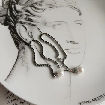 RUIYI Real 925 Sterling Silver Women Luxury Long Tassel Box Chain Drop Earrings Female Simple U Shape Pearl Cool Niche Earrings
RUIYI Real 925 Sterling Silver Women Luxury Long Tassel Box Chain Drop Earrings Female Simple U Shape Pearl Cool Niche Earrings