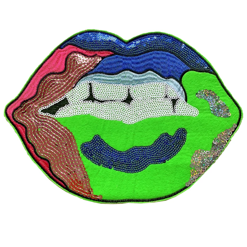 Wholesale Patches Sequins Large Lip Mouth Badge Cloth Patch Sticker Clothing Accessories Iron on Patches for Clothing
Wholesale Patches Sequins Large Lip Mouth Badge Cloth Patch Sticker Clothing Accessories Iron on Patches for Clothing