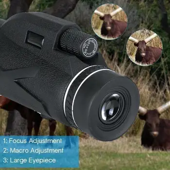 80x100 Magnification Portable Monocular Telescope Low Light Night Vision HD Handheld Monocular Telescope Phone Clip Tripod for Hunting
80x100 Magnification Portable Monocular Telescope Low Light Night Vision HD Handheld Monocular Telescope Phone Clip Tripod for Hunting