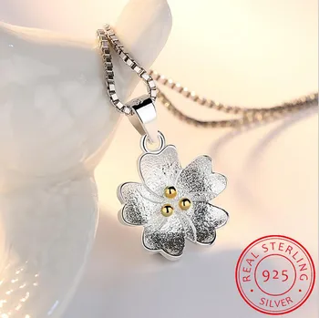 Simple Cherry blossoms Flower Pendant Neckace For Women 925 Sterling Silver Necklace choker de prata Gift 45cm Link Chain S-N122
Simple Cherry blossoms Flower Pendant Neckace For Women 925 Sterling Silver Necklace choker de prata Gift 45cm Link Chain S-N122